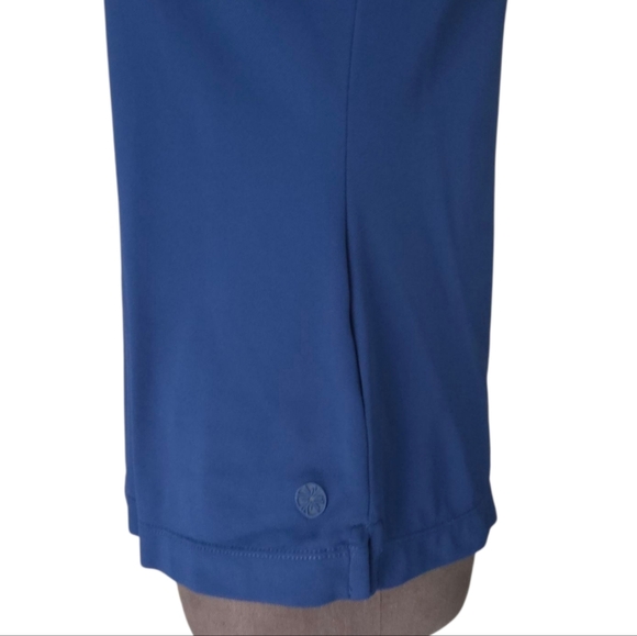 Lilly Pulitzer Luxeletic Frida Puff Sleeve Blue Polo Shirt Women's Size Small - Picture 11 of 15